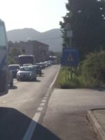 Auto a Croce di Casale ieri