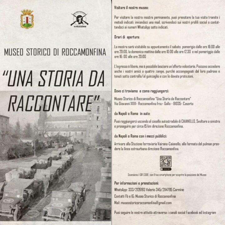 Manifesto informativo del Museo Storico di Roccamonfina